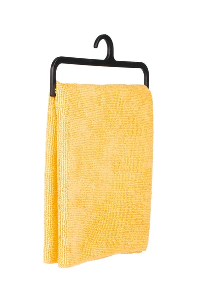 Towel on a hanger isolated on a white background. — Stock Photo, Image