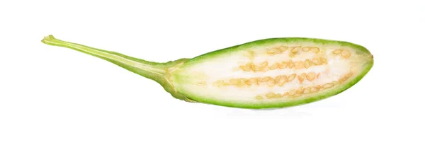Slice eggplants isolated on white background — Stok fotoğraf