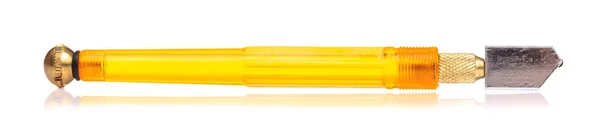 Carboneto de cortador de vidro laranja isolado no fundo branco — Fotografia de Stock