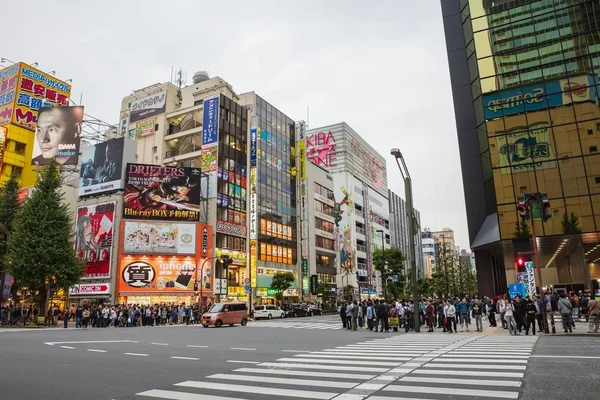 Japonsko - 22. října 2016: Lidé a turisté v Akihabara shoppi — Stock fotografie