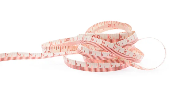 Measuring tape of the tailor for design isolated on white backgr — Stock Photo, Image