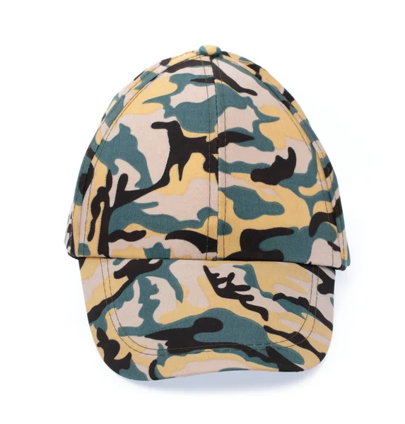 육군 모자, 흰색 배경에 고립 된 위장 — 스톡 사진