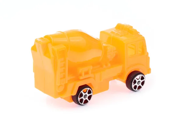 Toy truck Concrete mixe isolated over white background — Stock Photo, Image