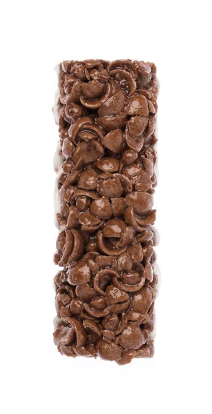 Schokolade Müsliriegel isoliert auf weißem Hintergrund — Stockfoto