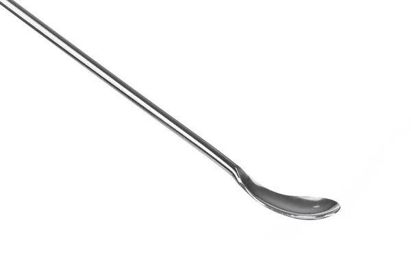 Long handle metal spoon suitable for ice cream sundaes, cocktail — Stock Photo, Image