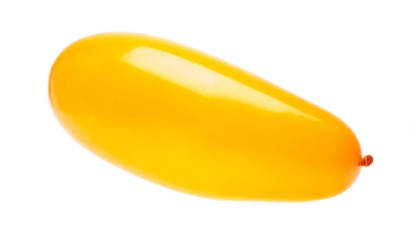 Желтый шарик на белом фоне — стоковое фото