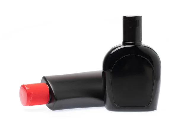 Bottle wax product protection for car and leather isolated on wh — 스톡 사진