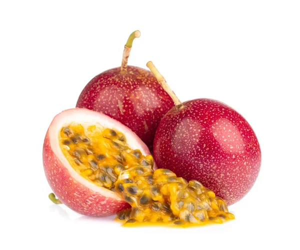 Slice of Passion fruit isolated on the white background. — Stock Photo, Image