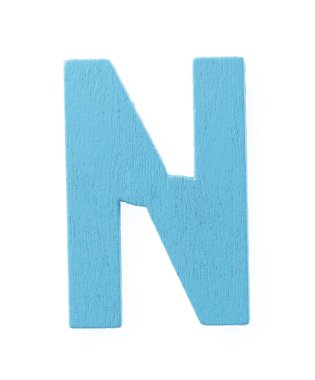 Alphabet wood of texture tree isolated on white background