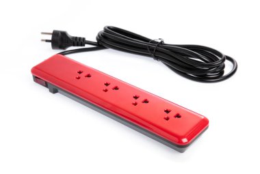 elektrik prizi beyaz arkaplanda izole edildi