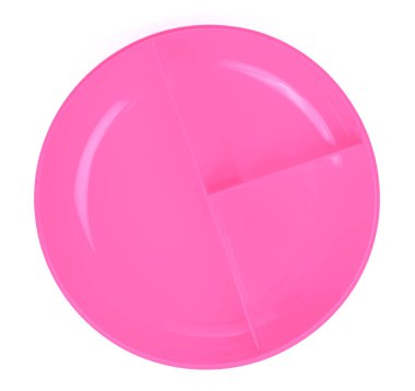 Plastic food box container isolated on white background