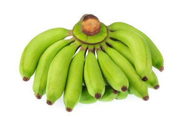 Beyaz arkaplanda izole edilmiş muz sürüsü