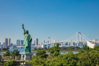 JAPAN - October 20, 2016: Statue of Liberty in Odaiba area, Toky clipart