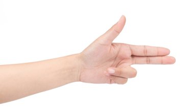 hand of show symbol isolated on white background