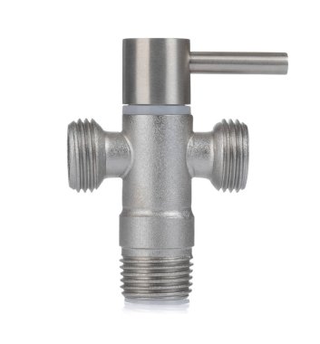 Handle Tap faucet valve water isolated on white background