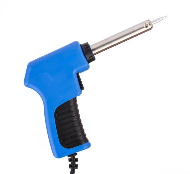 Gun electric solder for soldering electronic work isolated on a 