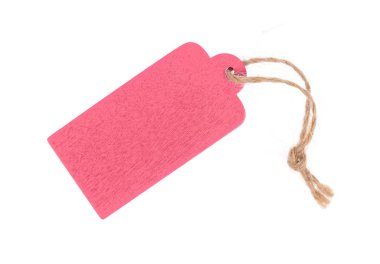 Tahta boş isim etiketi beyaz arkaplanda izole edildi