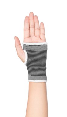 El Bilek ile destek izole üzerinde beyaz arka plan