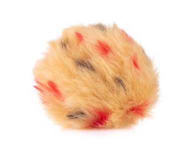 Fur ball isolated on white background
