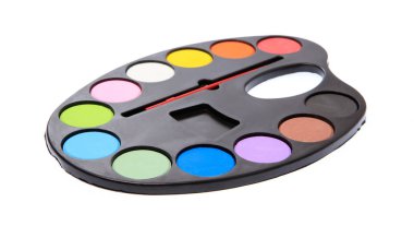 Water Color palette for painting isolated on white background