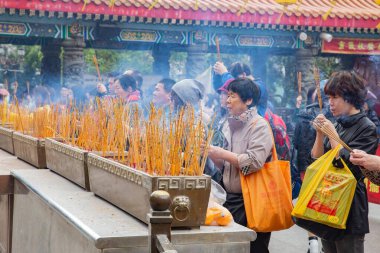 Hong Kong - March 19, 2016:Wong Tai Sin Temple is a well known s