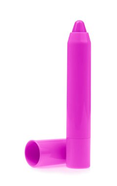 Beyaz arka plan üzerinde izole güzel pembe ruj