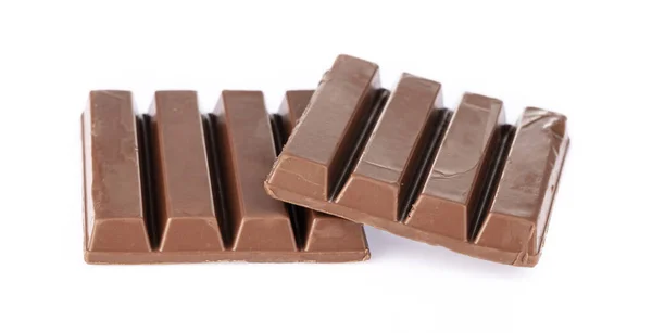 Choklad barer isolerad på vit bakgrund — Stockfoto