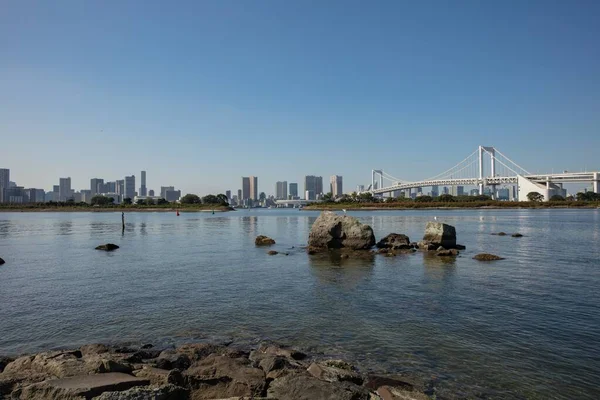 Rainbow Bridge at Tokyo Bay — стокове фото