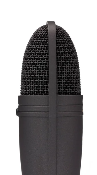 Fehér alapon izolált kondenzátor mikrofon. — Stock Fotó