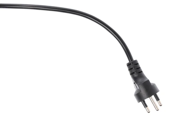 Three pin mains plug isolated on white background — Stock Photo, Image