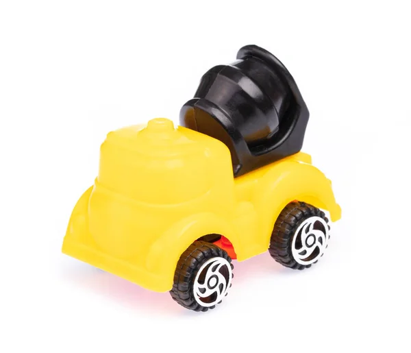 Toy truck Concrete mixe isolated over white background — Stock Photo, Image