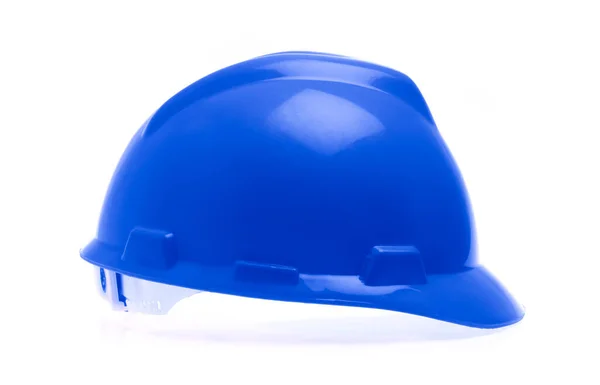 Casco protettivo blu isolato su sfondo bianco — Foto Stock