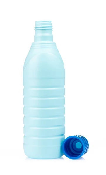 Plastic bottle for detergent or floor liquid cleaning isolated o — 스톡 사진