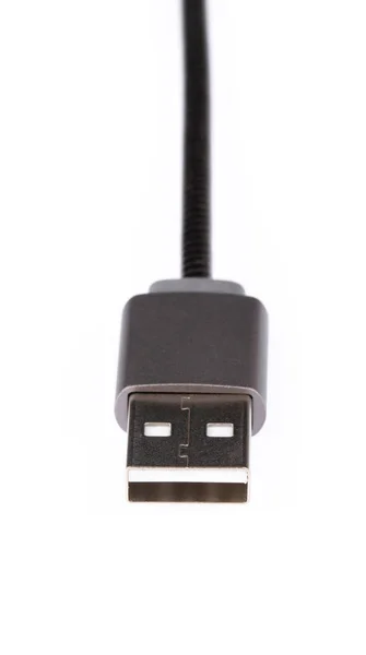 USB Micro cables smartphone recharge supply isolated on white ba — Stok fotoğraf