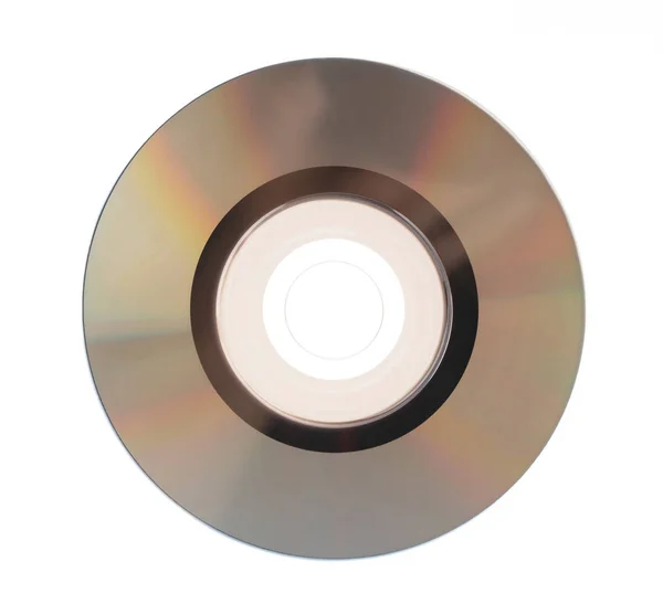 Mini DVD nebo CD disk izolované na bílém pozadí. — Stock fotografie