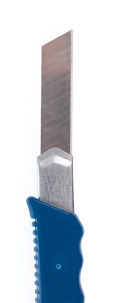 Μπλε μαχαίρι κοπής απομονωμένο σε λευκό φόντο — Φωτογραφία Αρχείου