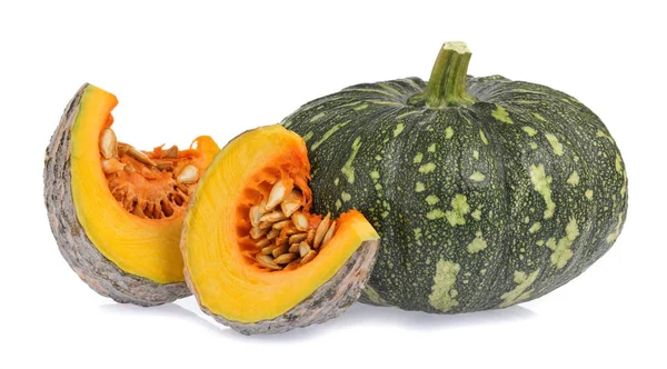 Sliced pumpkin isolated on white background — Stock Photo, Image