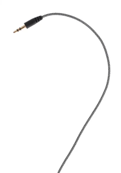 Cable de audio aislado sobre fondo blanco. —  Fotos de Stock