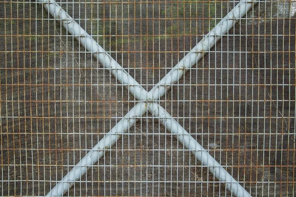 fence steel netting as background