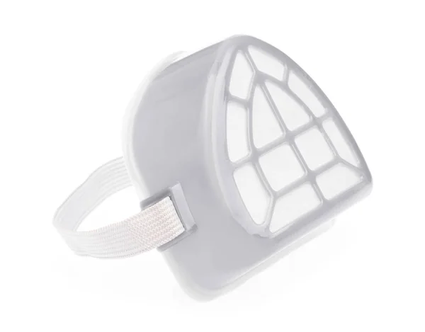 Industrial respirator protects against dust isolated on white ba — 图库照片