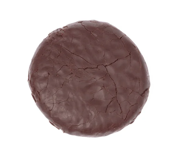 Galleta brownie de chocolate aislada sobre un fondo blanco . — Foto de Stock