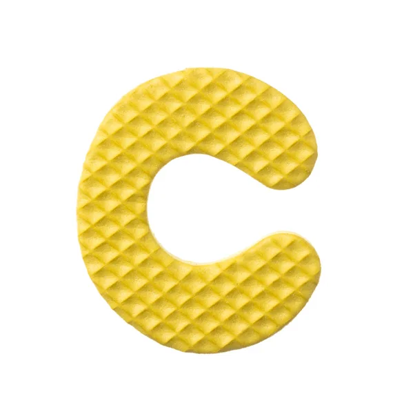 Alfabeto C feita a partir de espuma EVA isolado sobre fundo branco — Fotografia de Stock