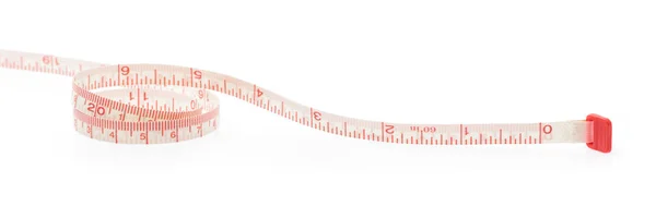 Измерительная лента портного для дизайна изолирована на белом бэкгре — стоковое фото