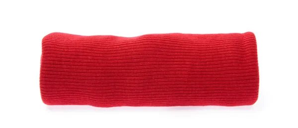 Roll of Red fabric isolated on a white background. — 图库照片