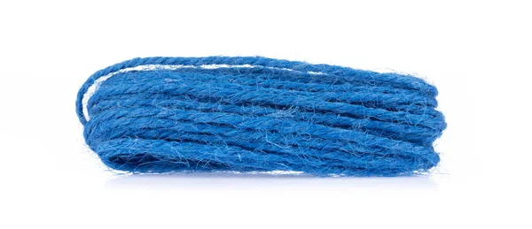 Blue wool yarn isolated on white background — Stock Photo, Image