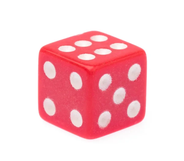 Plastic dice isolated on white background. Stock Picture