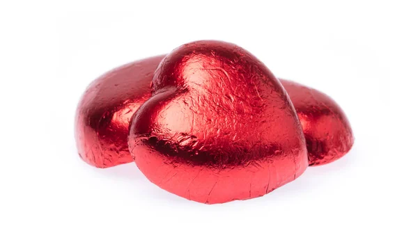 Chocolate heart isolated on a white background Stock Photo