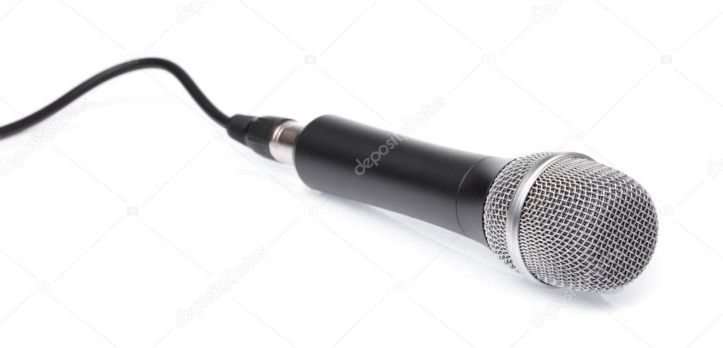 microphone isolated on white background.