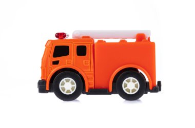 Toys Fire Truck isolated on a white background.