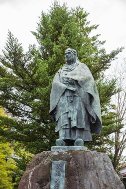 JAPAN - October 17, 2016: Statue of Monk Shodo Shonin in front o